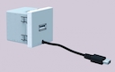 Источник питания  USB, 5VDC, 45х45мм, белый