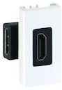 Розетка HDMI Simon 27 (1 модуль, HDMI, тип А, под рамку, с/у, белая)