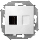 Розетка HDMI Simon 15 (HDMI, тип А, под рамку, с/у, белая)