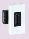 Розетка HDMI Connect (1 модуль, HDMI, "мама-мама", под рамку, с/у, белая)