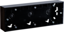 Коробка монтажная 3 поста Simon 15 (накладная, черный глянец)