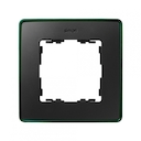 Simon 82 Detail Рамка, 1 пост, графит, зеленое основание