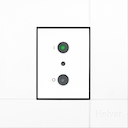 2-кнопочный модуль 121200, белый пластик