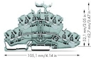 4-проводная,2-уровневая клемма, 2,5мм²,L/L