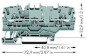2-Leiter-Durchgangsklemme. Doppelbru