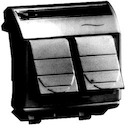 Ком.роз. двойная RJ45 кат.6 (8P8C, Hyperline, Dual IDC: 110&Krone) Brava, черн., 2мод DKC