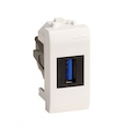 USB 3.0 розетка, Brava, белая, 1 мод. DKC