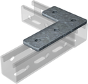 Пластина соединительная L-обр., длина 90х140 мм, 4отв., INOX 304