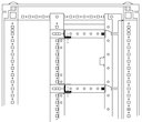 Объединительные панели для секций шкафов DAE/CQE, 600мм, 1 упаковка - 5шт.