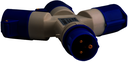 Адаптер силовой трехлучевой 1013-16А-6h-220AC-2P+PE-IP44