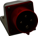Вилка для монтажа на поверхность 524-32А-6h-380AC-3P+PE-IP44