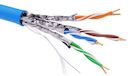 Информационный кабель экранированный  U/FTP 4х2 CAT6A, LSZH, синий