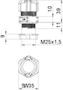 Ввод кабельный разборный V-TEC TB25 OBO 2024910