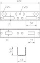 Соединитель продольный 45х45х220 VF AZK 50 VA4301 OBO 6066629