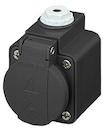 Розетка наруж. уст. Schuko 16А 2P+E IP44 черн. Mennekes 10083