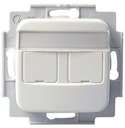 Розетка телекоммуникационная Jussi RJ45 + RJ45 без разъемов (AMP) бел. ABB 2TKA002184G1