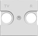 Накладка для TV-R розетки 2мод. Zenit бел. ABB 2CLA225080N1101