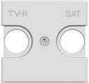 Накладка для TV-R-SAT розетки 2мод. Zenit бел. ABB 2CLA225010N1101