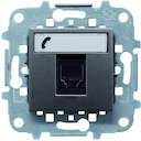 Розетка телекоммуникационная Zenit 2мод. 6 конт. RJ12 антрацит ABB 2CLA221760N1801