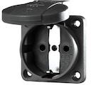 Розетка Schuko 16А 2P+E безвинт. клеммы IP54 черн. Mennekes 11012