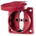 Розетка Schuko 16А 2P+E безвинт. клеммы IP54 красн. Mennekes 11013