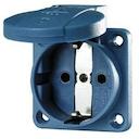 Розетка Schuko 16А 2P+E винт. клеммы IP54 син. Mennekes 11031