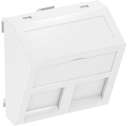 Корпус компьютерной розетки Modul45 тип C (наклонный) 45x45 мм (белый)