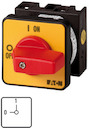 Выключатель 1п Ie=12А перед. креп. T0-1-8200/E-RT красн. ручка EATON 009474