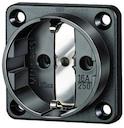 Розетка Schuko 16А 2P+E безвинт. клеммы IP20 черн. Mennekes 11512