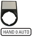 Шильдик "HAND-0-AUTO" с держателем 30х50 M22S-ST-D12 черн. EATON 216493
