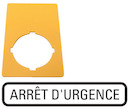 Знак аварийная остановка 50х33мм "ARRET D Urgence" M22-XZK-F99 жел. EATON 216473