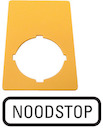 Знак аварийная остановка 50х33мм "NOODSTOP" M22-XZK-NL99 жел. EATON 216475