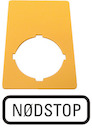 Знак аварийная остановка 50х33мм "NODSTOP" M22-XZK-DK99 жел. EATON 216478