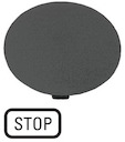 Шильдик кнопочный грибовидный "СТОП" M22-XDP-S-GB0 черн. EATON 218282