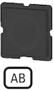 Шильдик "AB" 173TQ25 черн. EATON 090822