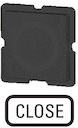 Шильдик "ЗАКРЫТЬ" 253TQ25 черн. EATON 091089