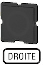 Шильдик "DROITE" 335TQ25 черн. EATON 092594