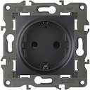14-2101-05 Эл/ус ЭРА Розетка 2P+E Schuko, 16A-250В, IP20, Эра Elegance, антрацит