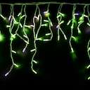 Гирлянда Айсикл 4.8х0.6 м эффект мерцания 176LED зел. 220В провод бел. Neon-Night 255-164