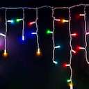 Гирлянда Айсикл (бахрома) 4.8х0.6м 176LED RGB 230В провод прозр. Neon-Night 245-209