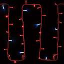 Гирлянда модульная "Дюраплей LED" 20м 200LED мерцающий "Flashing" (каждый 5-й диод) красн. провод бел. каучук Neon-Night 315-182