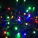 Гирлянда "Нить" 10м постоянное свечение мультиколор 230В провод черн. Neon-Night 305-179
