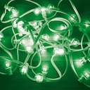 Гирлянда "LED Galaxy Bulb String" 10м 6х30LED зел. IP65 влагостойкая провод бел. каучук Neon-Night 331-304