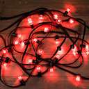 Гирлянда "LED Galaxy Bulb String" 10м 6х30LED красн. IP65 влагостойкая провод черн. каучук Neon-Night 331-322