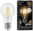 Лампа светодиодная Filament A60 10Вт 2700К E27 step dimmable Gauss 102802110-S