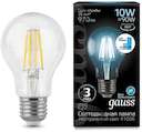 Лампа светодиодная Filament A60 10Вт 4100К E27 step dimmable Gauss 102802210-S