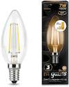 Лампа светодиодная Filament Candle 7Вт 2700К E14 step dimmable Gauss 103801107-S