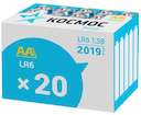 Элемент питания алкалиновый LR LR6 (уп.20шт) Космос KOCLR620BOX