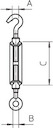 Замок натяжной M10945 M10 V4A OBO 5300124