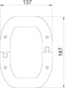 Рамка стыковая для колонны ISSDM45R 185х135х2мм WAGDM45 сталь бел. OBO 6290387